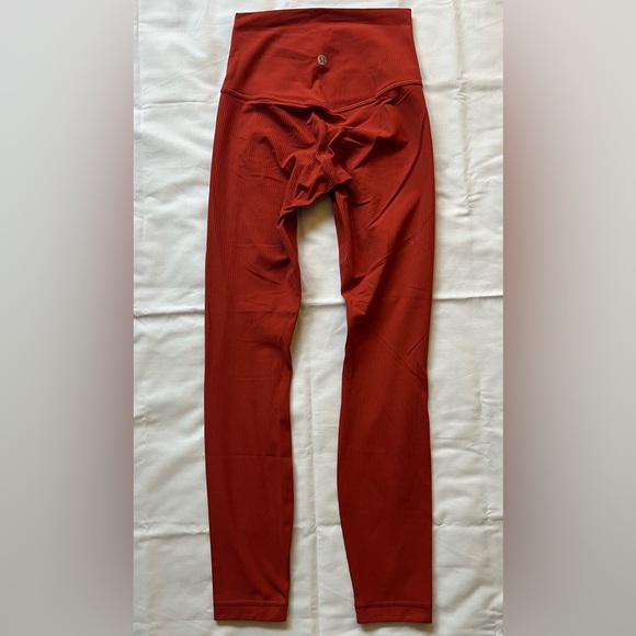 Lululemon. Size 2. Align Rust Orange leggings. 25” inseam. - Picture 2 of 5
